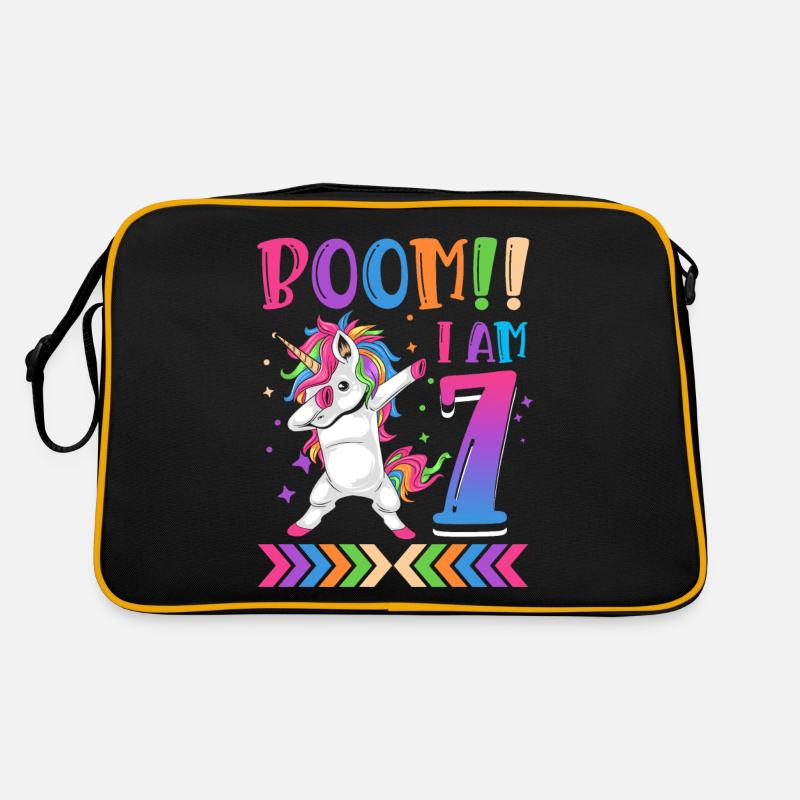 Boom!! Ich Bin 7, Buntes Lustiges Einhorn 7. Sac Retro