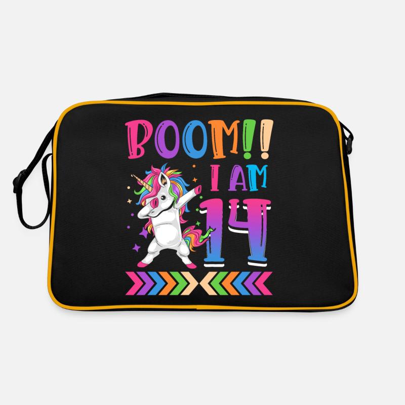 Boom!! Ich Bin 14, Buntes Lustiges Einhorn 14. Sac Retro