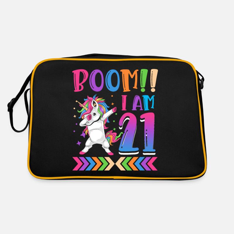Boom!! Ich Bin 21, Buntes Lustiges Einhorn 21. Sac Retro