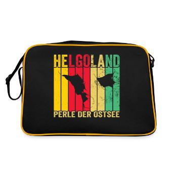Helgoland Baltic Sea Sylt Deät Lun Lighthouse - Retro Bag - black/gold - Back