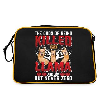 Drôles d’animaux pour les amoureux des animaux Llama, Alpaga - Sac Retro - noir/or - Dos