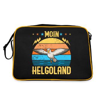 Helgoland Baltic Sea Sylt Deät Lun Lighthouse - Retro Bag - black/gold - Back