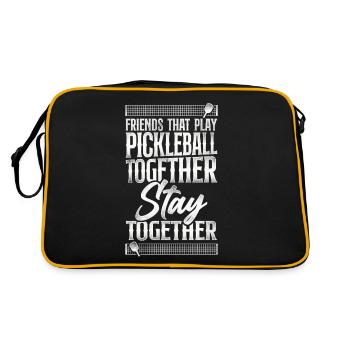 Pickleball Buddies Amis Qui - Sac Retro - noir/or - Dos