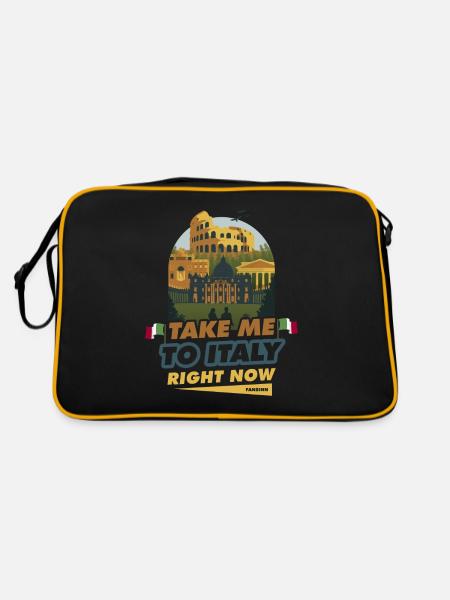 Italy - Retro Bag - black/gold - Back