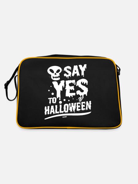 Halloween - Retro Tasche - Schwarz/Gold