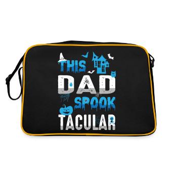 Diese Dad Spook Tacular Spooky Halloween Urlaub - Retro Tasche - Schwarz/Gold - Hinten