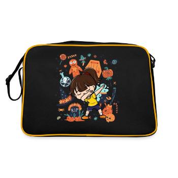 Funny Dabbing Girl Kid Spooky Dekorationen - Retro Tasche - Schwarz/Gold - Hinten
