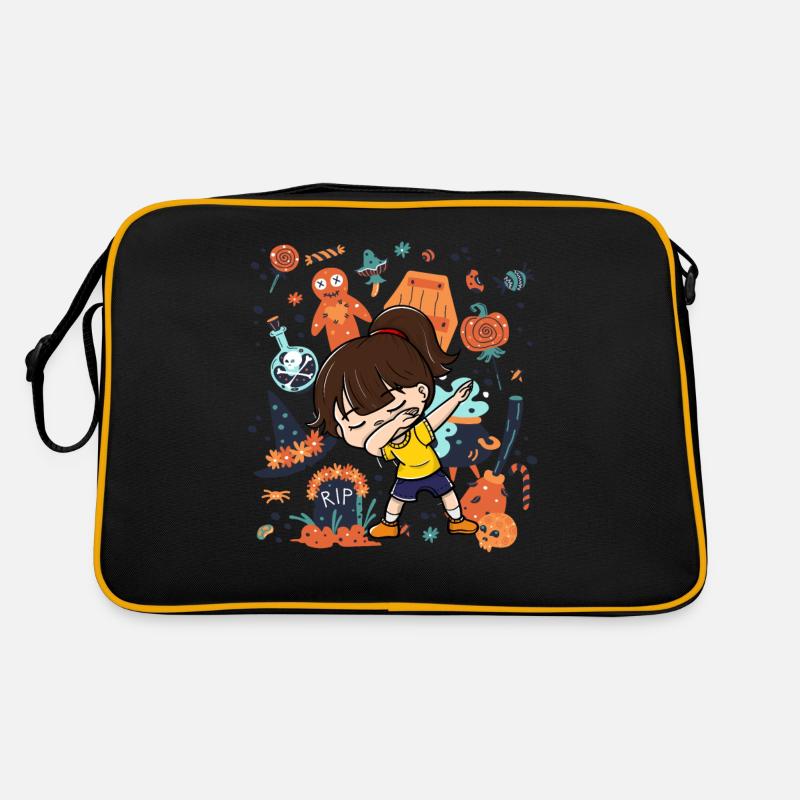 Funny Dabbing Girl Kid Spooky Decorations Retro Bag