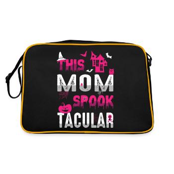Diese Mom Spook Tacular Spooky Halloween Urlaub - Retro Tasche - Schwarz/Gold - Hinten