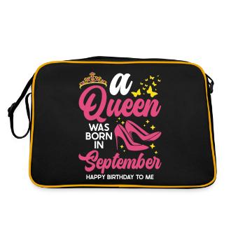 Une reine est née en septembre Tout - Sac Retro - noir/or - Dos