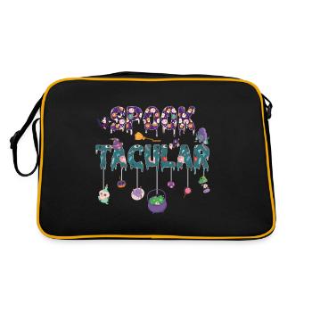 Spook Tacular Gespenstische Halloween - Retro Tasche - Schwarz/Gold - Hinten