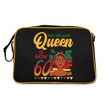 Cette reine de mélanine a maintenant 60 ans, 60 ans - Sac Retro - noir/or - Dos