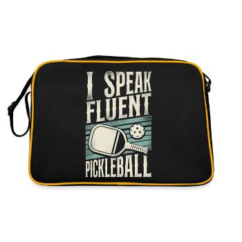 Pickleball Retro Je parle couramment - Sac Retro - noir/or - Dos