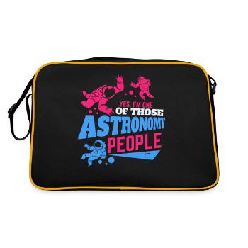 Astronaute dans l’univers - Sac Retro - noir/or - Dos