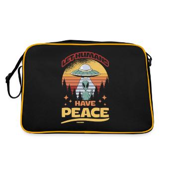 Alien Extraterrestre UFO Univers - Sac Retro - noir/or - Dos