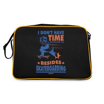 Je n’ai que le temps de patiner les enfants panda - Sac Retro - noir/or - Dos