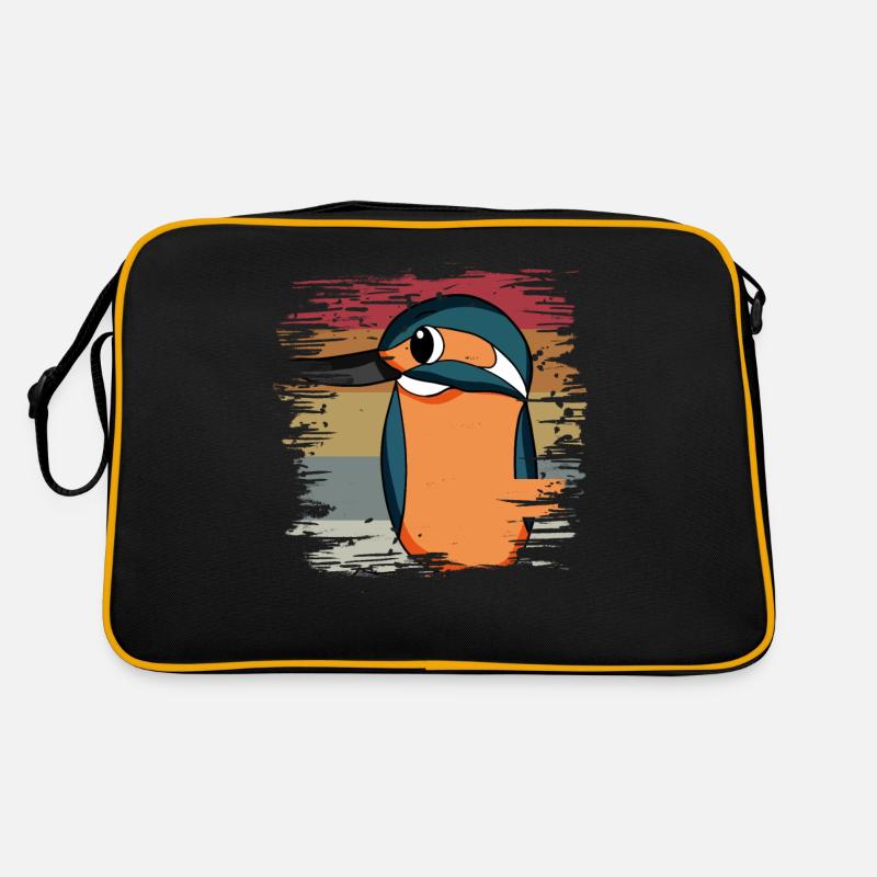 Eisvogel Blauer Vogel Retro Retro Tasche