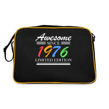 1976 - Fantastique depuis 1976 - Né en 1976 - Sac Retro - noir/or - Dos