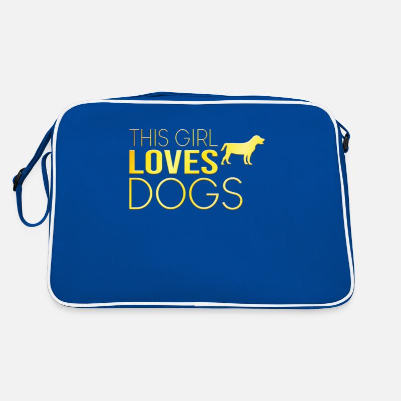 Mädchen Hund Spruch Retro Tasche