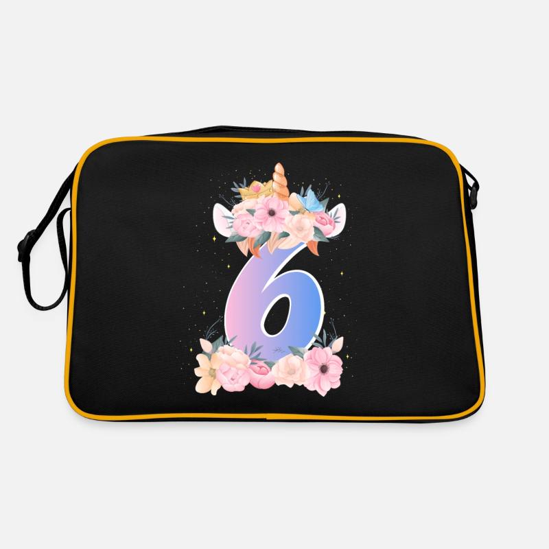 6 Unicorn Crown Doux bouquet de fleurs 6ème anniversaire Sac Retro