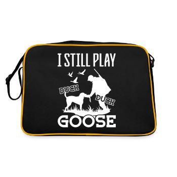 Hunting Dog I still play Duck Duck Goose Duck Hunt - Retro Bag - black/gold - Back