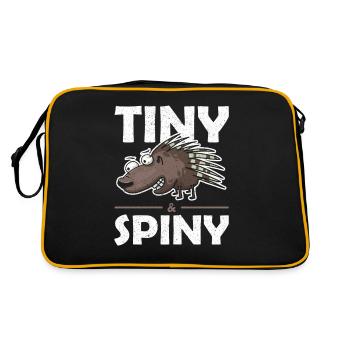 Stachlige Nagetier Tiny and Spiny Stachelschwein - Retro Tasche - Schwarz/Gold - Hinten