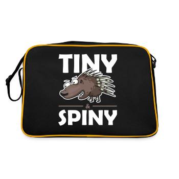 Stachlige Nagetier Tiny and Spiny Stachelschwein - Retro Tasche - Schwarz/Gold - Hinten