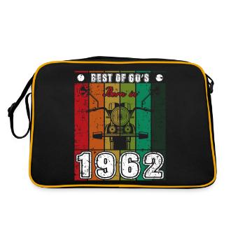 Best Of 60's Born 1962 Classic Motorcycle - Retro Bag - black/gold - Back