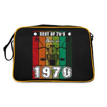Best Of 70's Born 1970 Classic Motorcycle - Retro Bag - black/gold - Back
