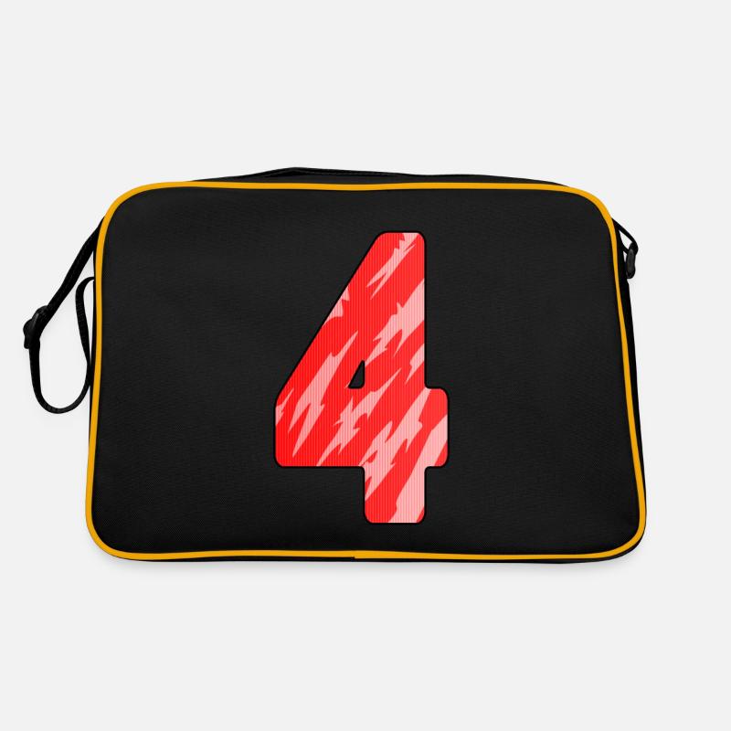 4 - Retro Tasche - Schwarz/Gold