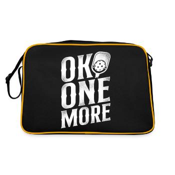 Pickleball Ok One More - Retro Tasche - Schwarz/Gold - Hinten