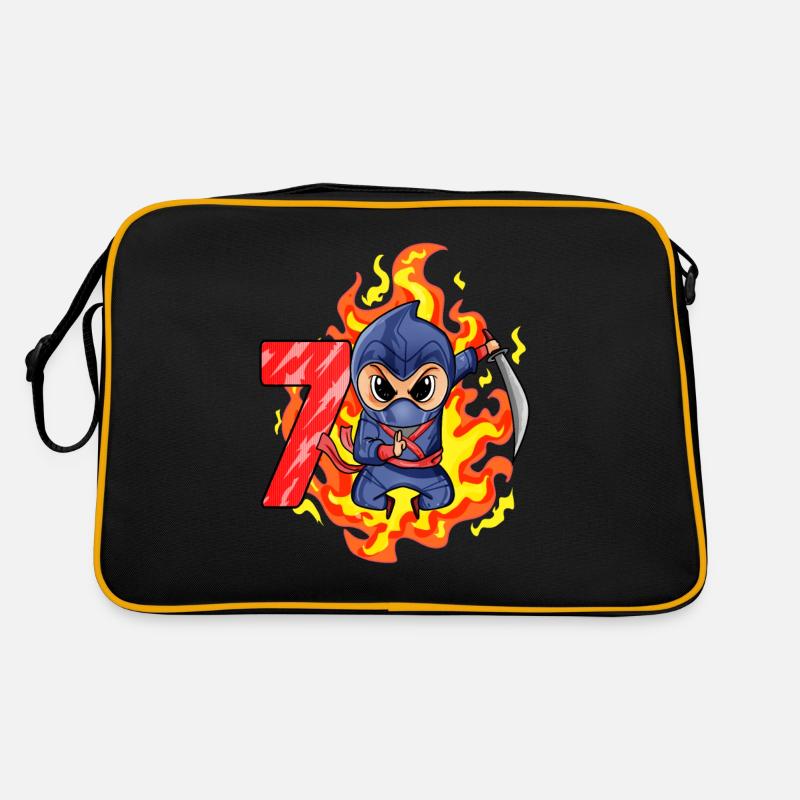 7ème anniversaire Garçon de 7 ans Ninja Sac Retro