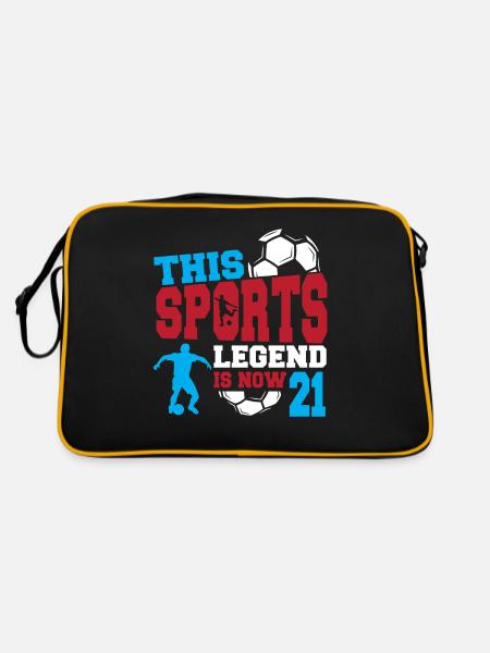 This sports legend is now 21, football game 21. - Retro Bag - black/gold - Back