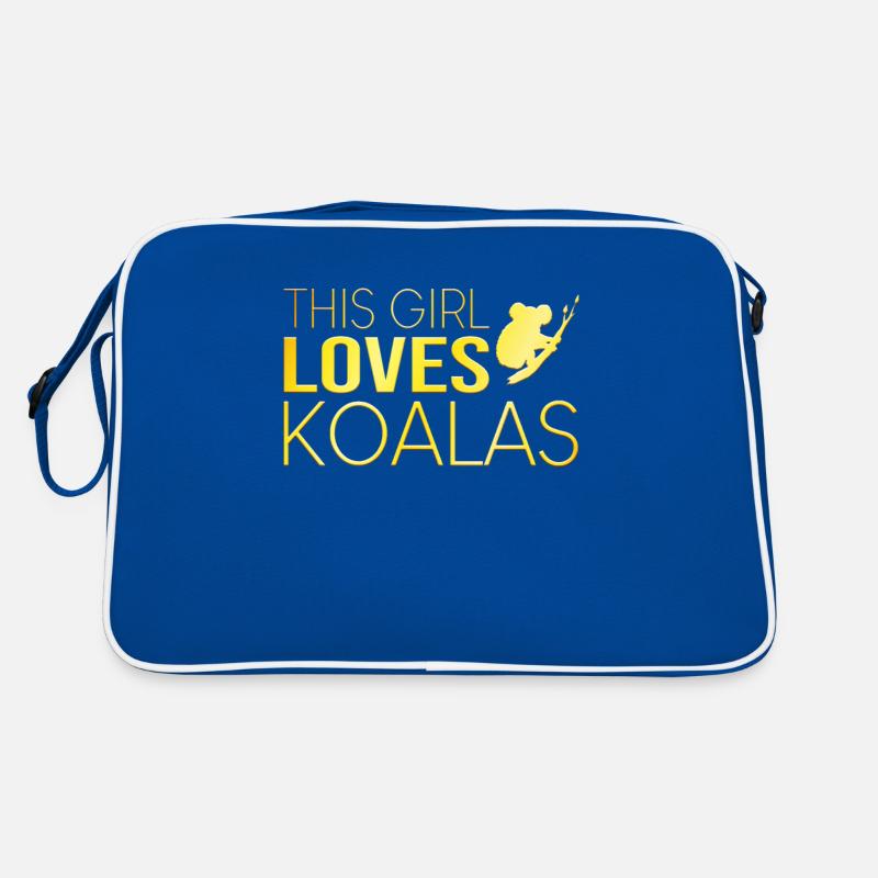 Mädchen Koala Spruch Retro Tasche
