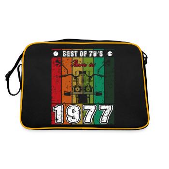 Best Of 70's Born 1977 Classic Motorcycle - Retro Bag - black/gold - Back