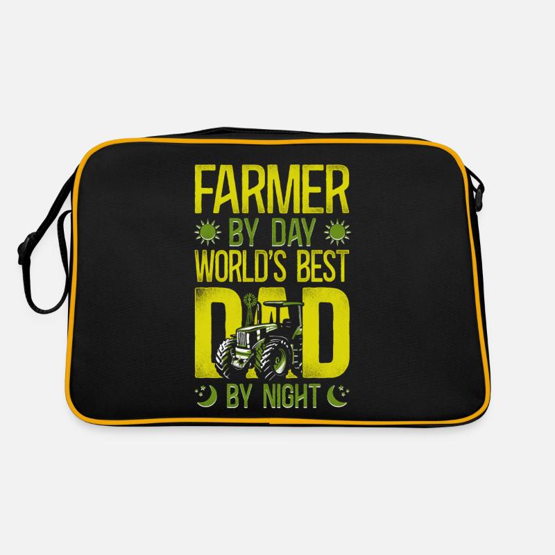 Farming Farmer Dad Father Tractor Retro Bag