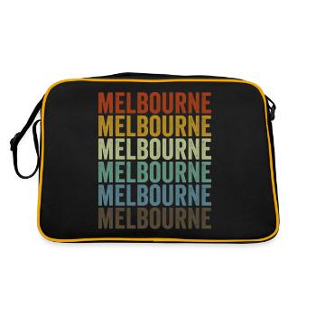 Melbourne Australia Retro Vintage - Retro Bag - black/gold - Back
