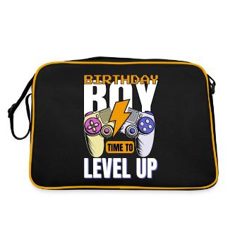 Geburtstagskind Zeit, um Videospiel Geburtstag zu verbessern - Retro Tasche - Schwarz/Gold - Hinten
