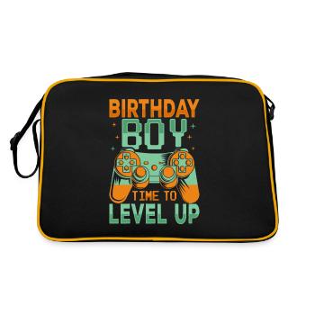Geburtstagskind Zeit, um Videospiel Geburtstag zu verbessern - Retro Tasche - Schwarz/Gold - Hinten