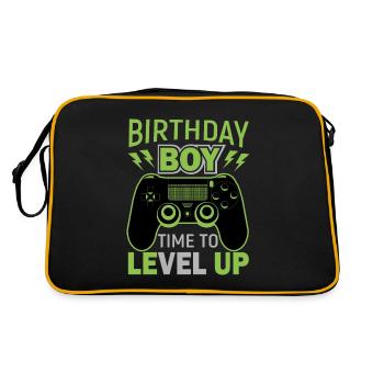 Geburtstagskind Zeit, um Videospiel Geburtstag zu verbessern - Retro Tasche - Schwarz/Gold - Hinten