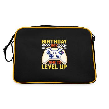 Geburtstagskind Zeit, um Videospiel Geburtstag zu verbessern - Retro Tasche - Schwarz/Gold - Hinten