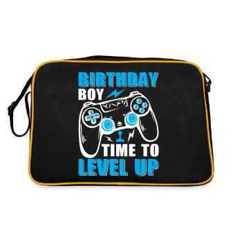 Geburtstagskind Zeit, um Videospiel Geburtstag zu verbessern - Retro Tasche - Schwarz/Gold - Hinten