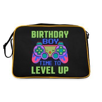 Geburtstagskind Zeit, um Videospiel Geburtstag zu verbessern - Retro Tasche - Schwarz/Gold - Hinten