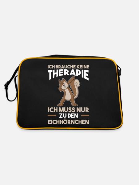 Erdmännchenliebhaber Erdmännchen - Retro Tasche - Schwarz/Gold