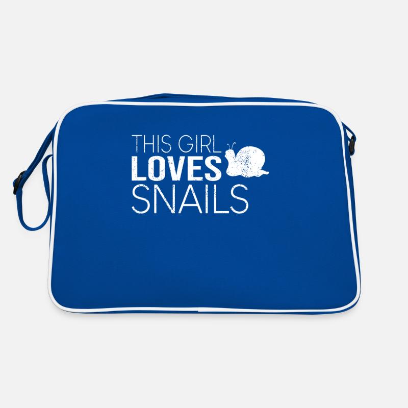 Mädchen Schnecke Spruch Retro Tasche
