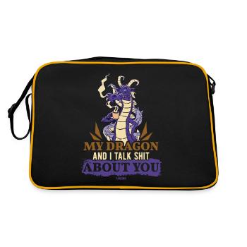 My Dragon And I Talk Shit About You - Retro Bag - black/gold - Back