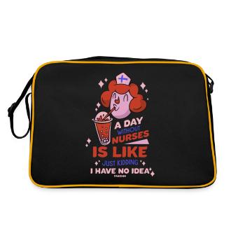 Une journée sans infirmières, c’est comme plaisanter, j’ai N - Sac Retro - noir/or - Dos