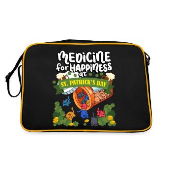 Médecine au bonheur le jour de la Saint-Patrick - - Sac Retro - noir/or - Dos