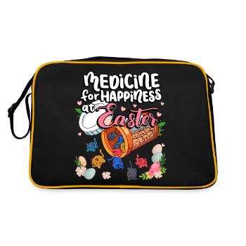 Medicine for Happiness on the Easter Holidays - Retro Bag - black/gold - Back