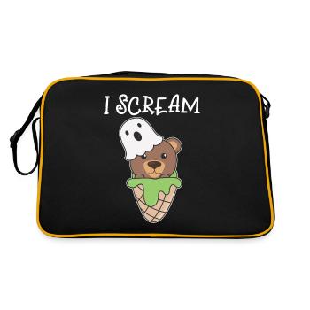 Ours Halloween Ghost I Scream Ice WordPlay - Sac Retro - noir/or - Dos